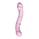 Двусторонний фаллоимитатор Sexus Glass, стекло, розовый, 20,5 см