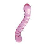 Двусторонний фаллоимитатор Sexus Glass, стекло, розовый, 20,5 см