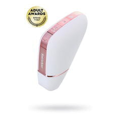 Вакуум-волновой бесконтактный стимулятор клитора Satisfyer Love Triangle, силикон, белый, 8,8 см.