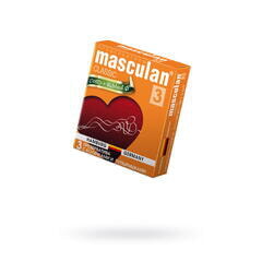 Презервативы Masculan, сlassic 3, doty, латекс, кольца, точечные, розовые, 19 см, 5,3 см, 3 шт.