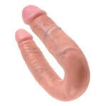 Двусторонний дилдо среднего размера телесный King Cock U-Shaped Medium Double Trouble