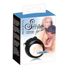 Эрекционное виброкольцо черное Vibro-penis Ring by Sweet Smile