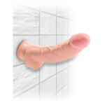 Фаллоимитатор на присоске King Cock Plus 8 Triple Density Fat Cock with Balls